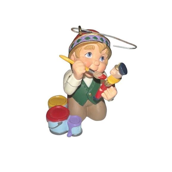 Hallmark Ornament Elf Painting A Toy Soldier Christmas ornament - Picture 1 of 3